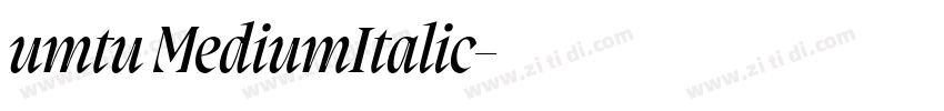 umtu MediumItalic字体转换